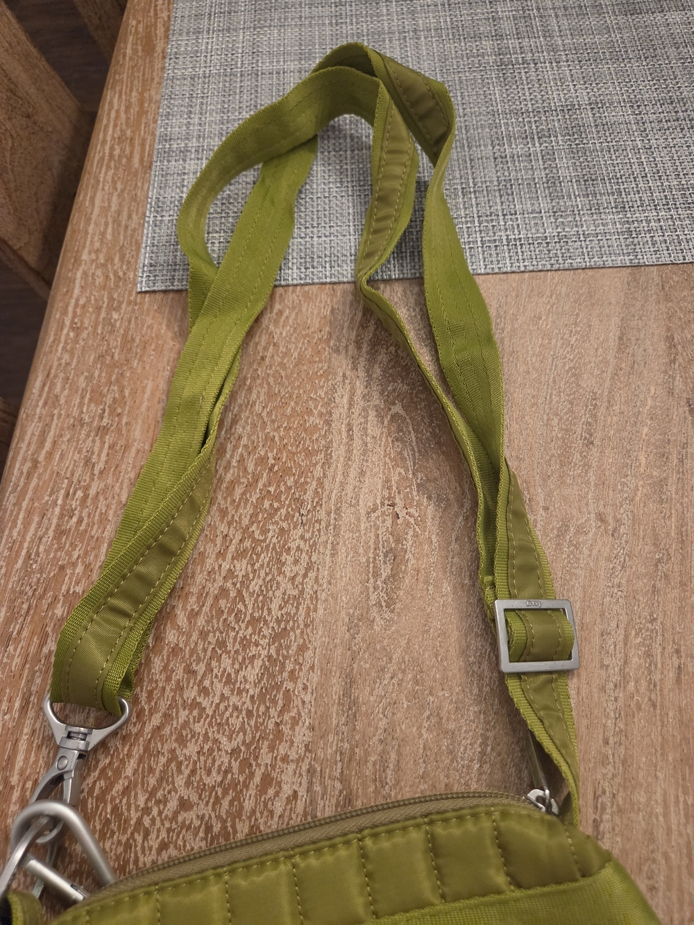 Lug Olive Green Quilted Crossbody Bag - Picture 9 of 9